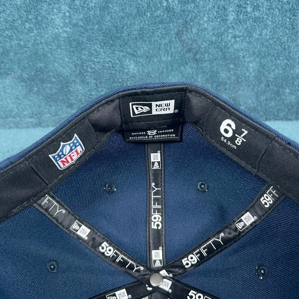 New Era 59FIFTY Navy‎ Dallas Cowboys Embroidered Logo NFL Fitted Hat 6 7/8